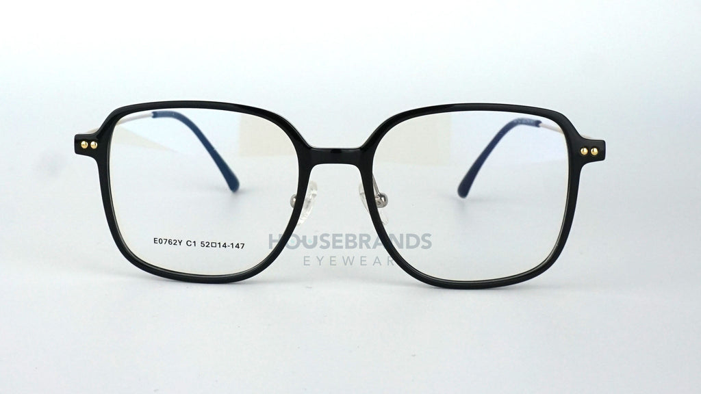 Atlas Polished Black Rectangular Frames (E0762Y-C1)