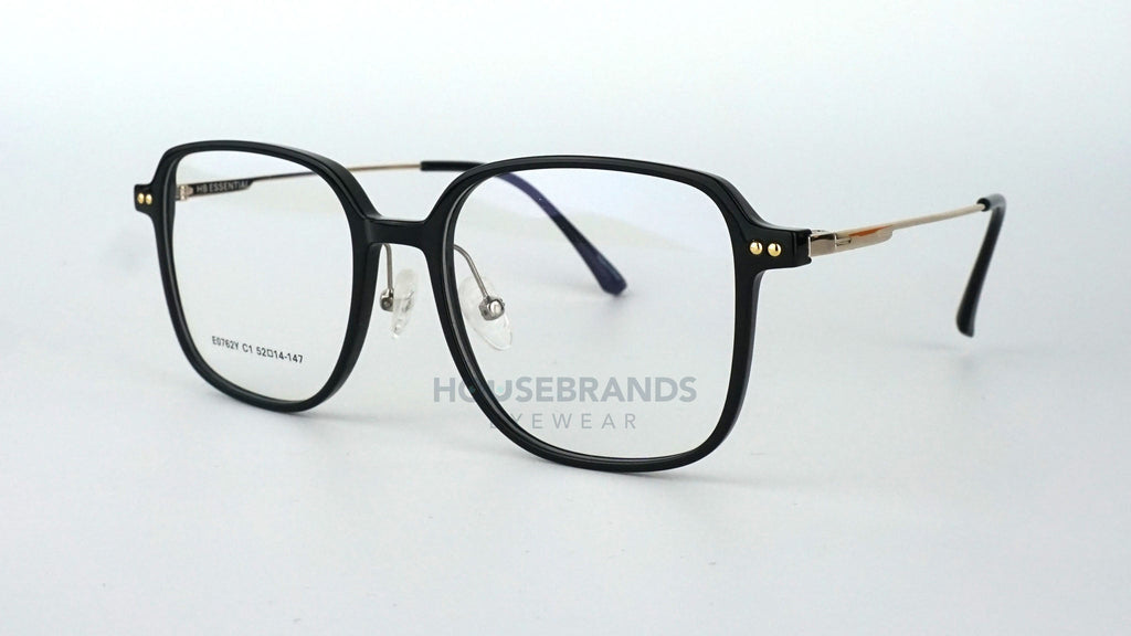 Atlas Polished Black Rectangular Frames (E0762Y-C1)