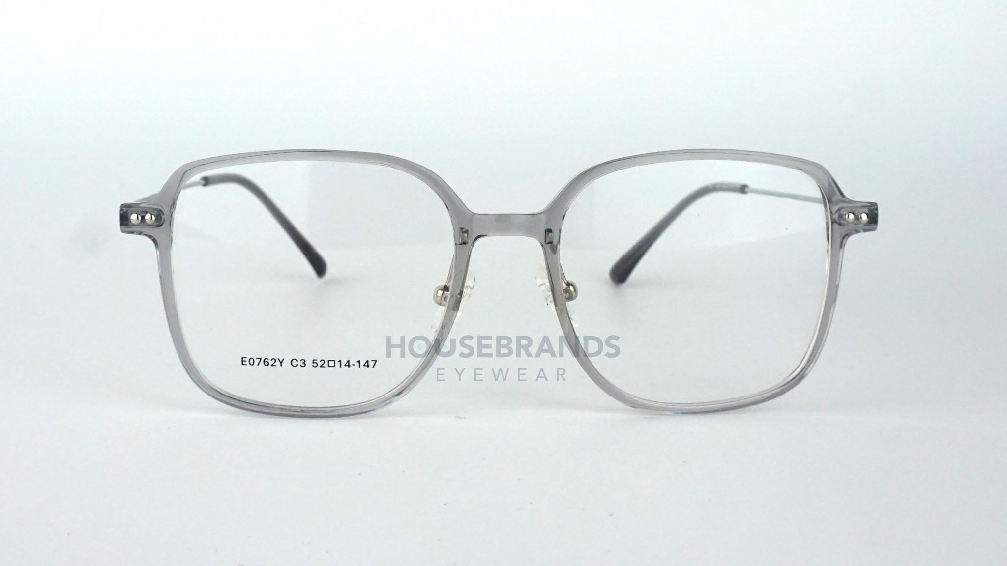 Mist Translucent Grey Rectangular Frames (E0762Y-C3)