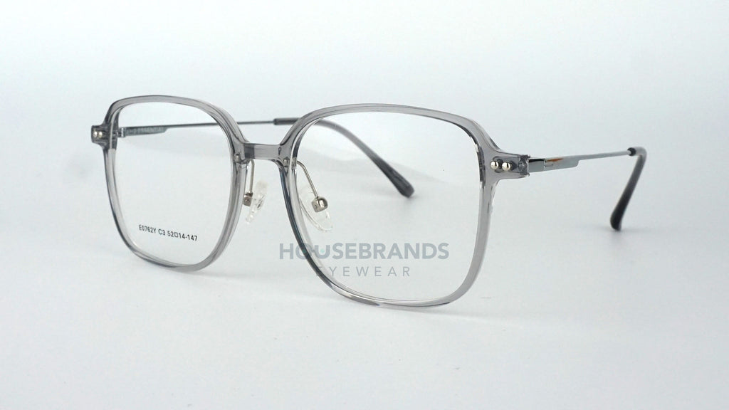 Mist Translucent Grey Rectangular Frames (E0762Y-C3)