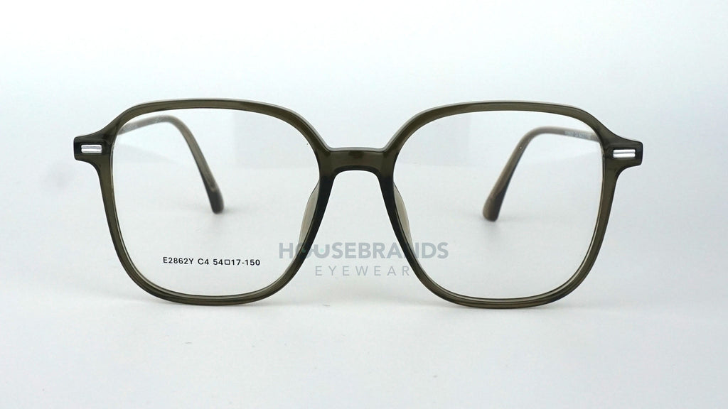 Ember Olive Translucent Square Frames (E2862Y-C4)