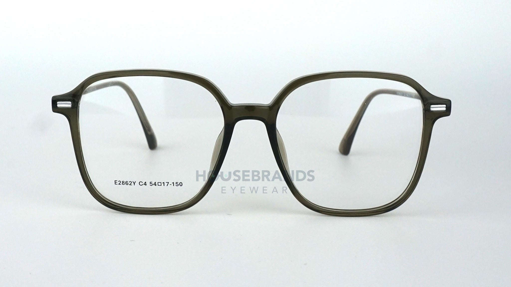 Ember Olive Translucent Square Frames (E2862Y-C4)