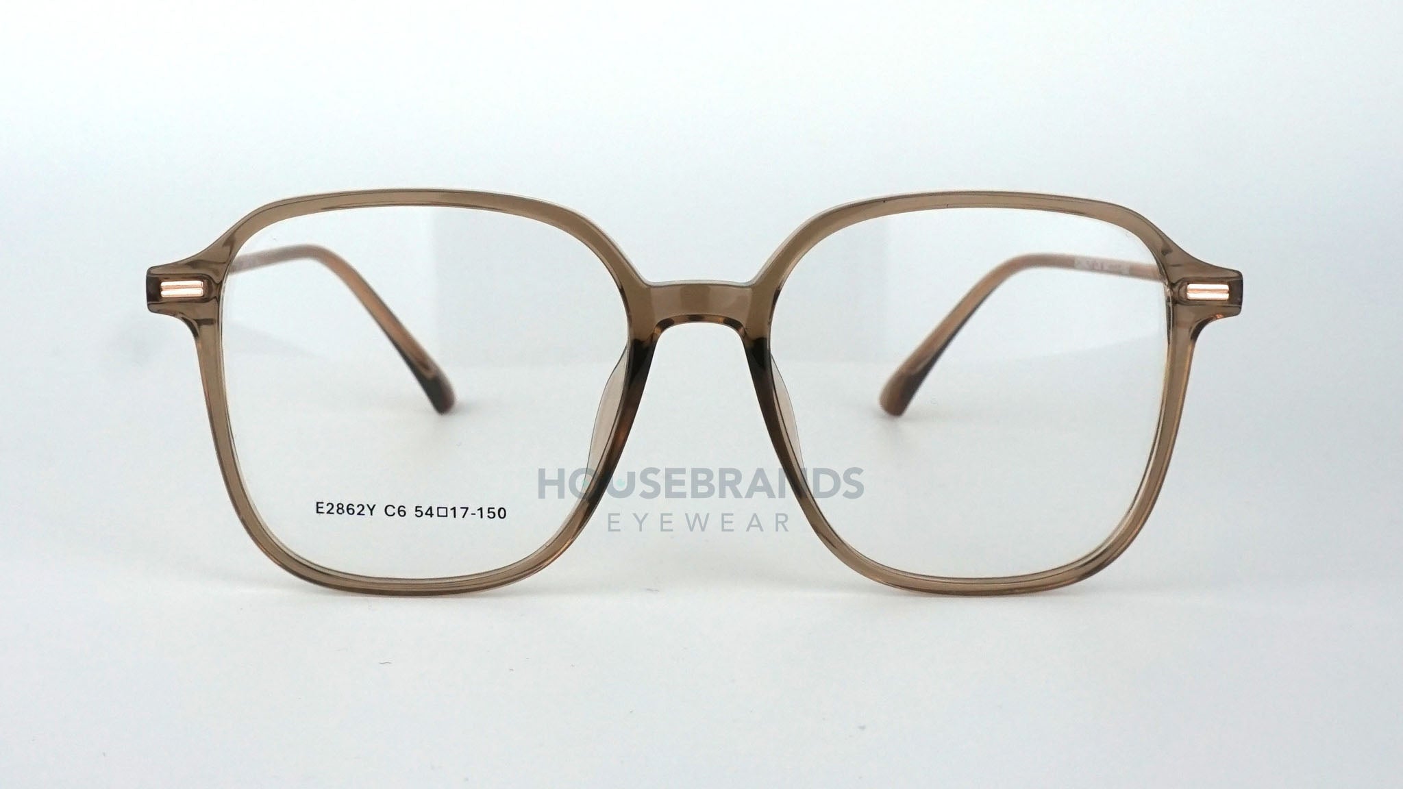 Amber Translucent Bold Square Frames (E2862Y-C6)