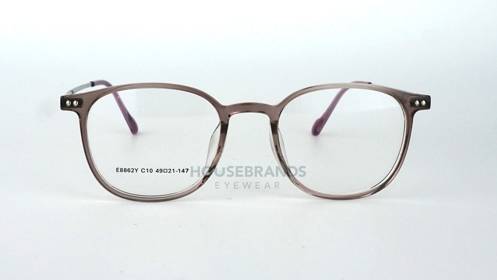 Aura Translucent Mauve Round Frames (E8862Y-C10)