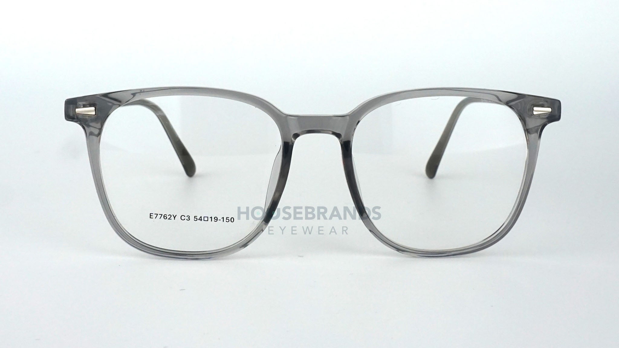 Smoke Grey Square Mixed Eyeglasses (E7762Y-C3)