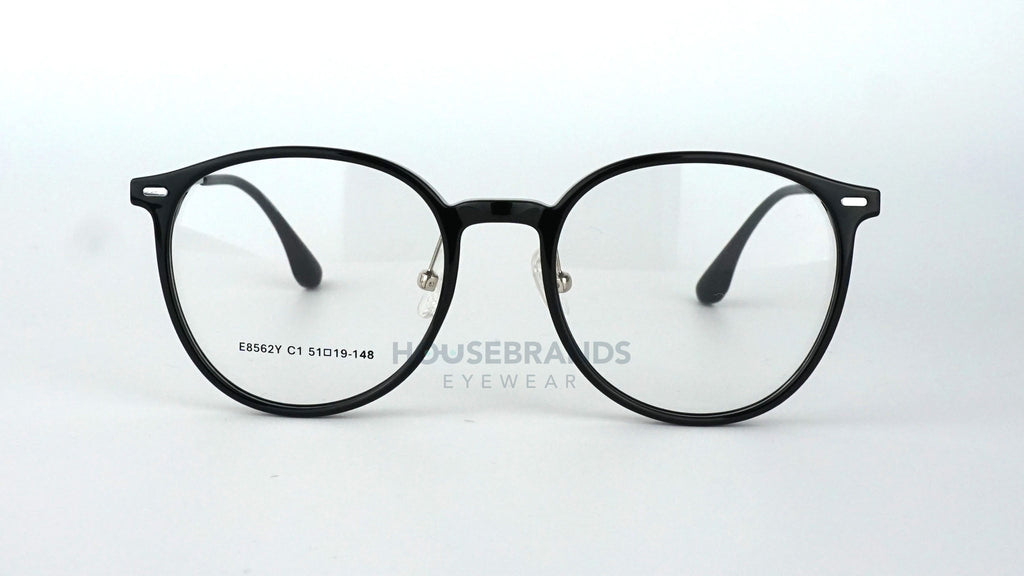 Modern Black Round Slender Frames (E8562Y-C1)