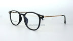 Sleek Black Round Gold Temples (E8862Y-C1)