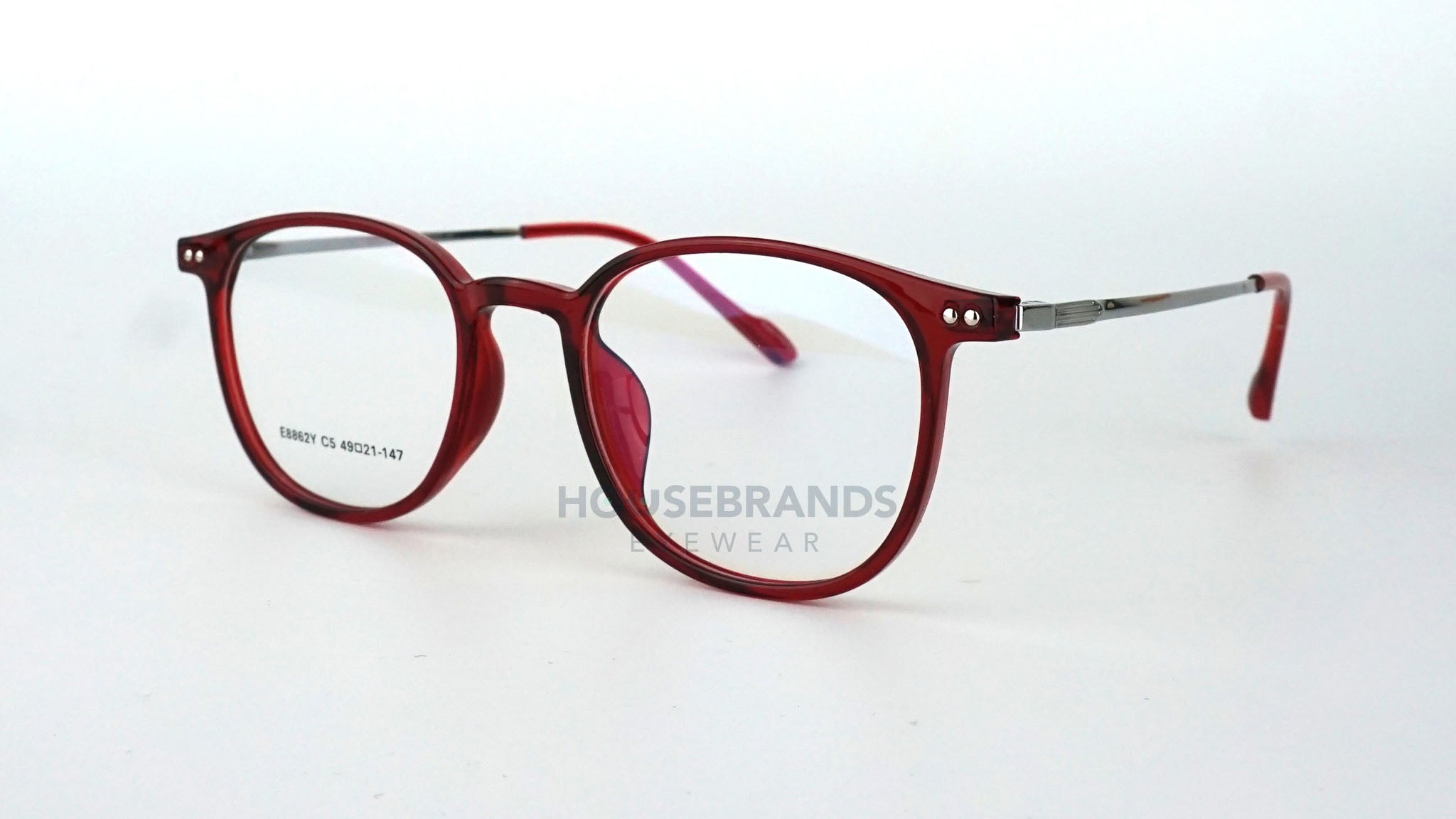 Vibrant Red Round Mixed Frames (E8862Y-C5)