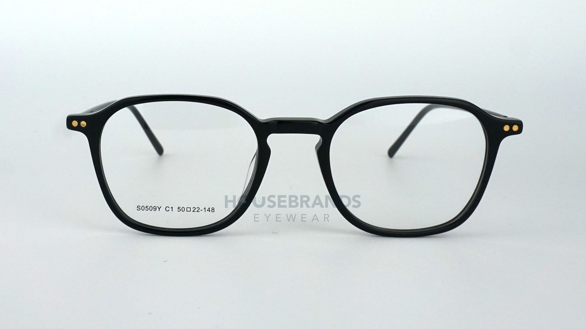 Minimalist Black Round Mixed Eyeglasses (S0509Y-C1 )