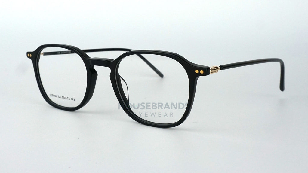 Minimalist Black Round Mixed Eyeglasses (S0509Y-C1 )