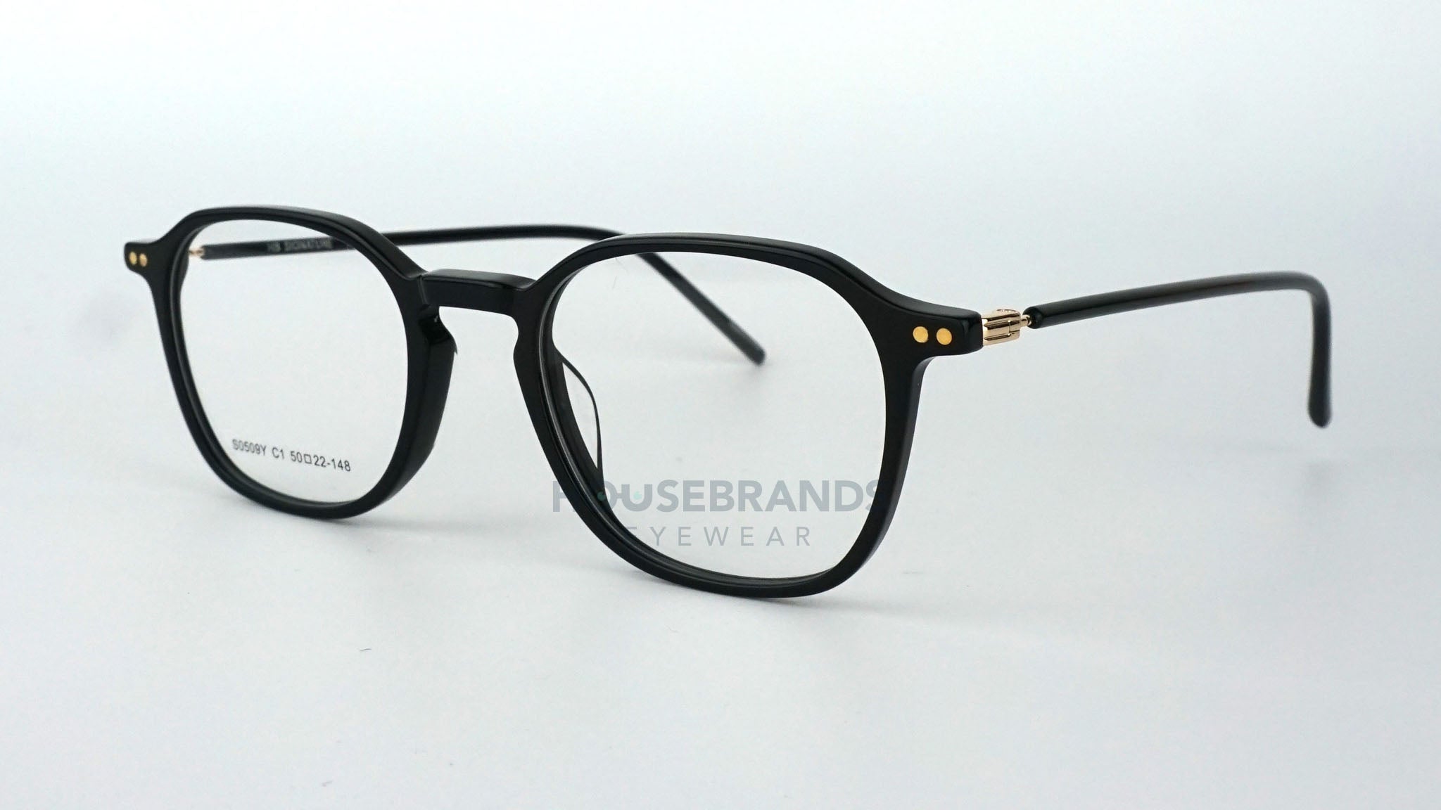 Minimalist Black Round Mixed Eyeglasses (S0509Y-C1 )