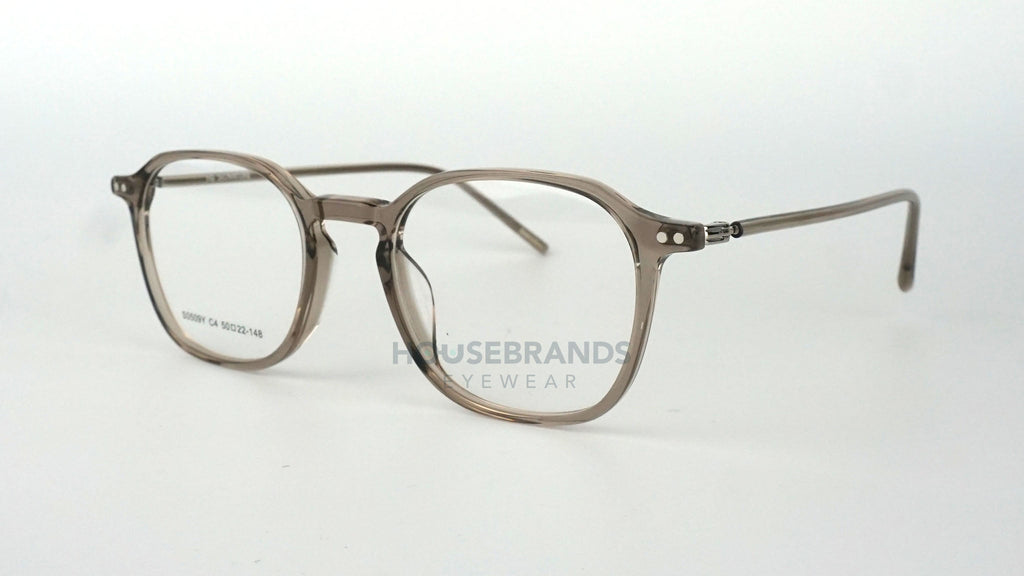 Neutral Grey Round Metal Eyeglasses (S0509Y-C4)