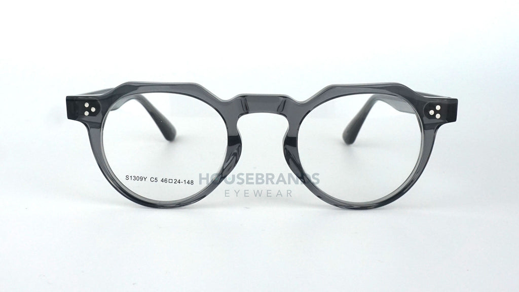 Smoke Grey Geometric Acetate Frames (S1309Y-C5)