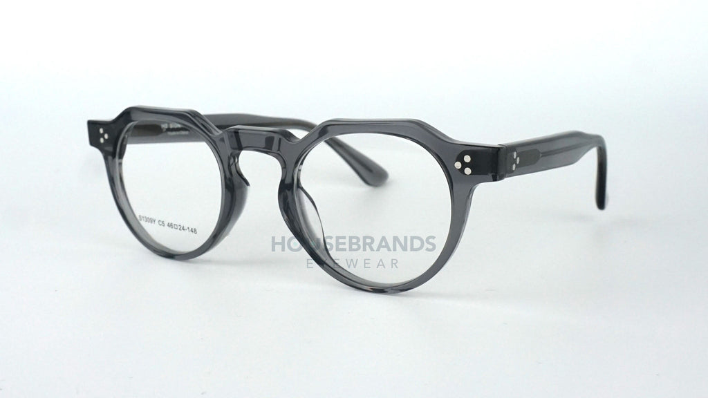 Smoke Grey Geometric Acetate Frames (S1309Y-C5)
