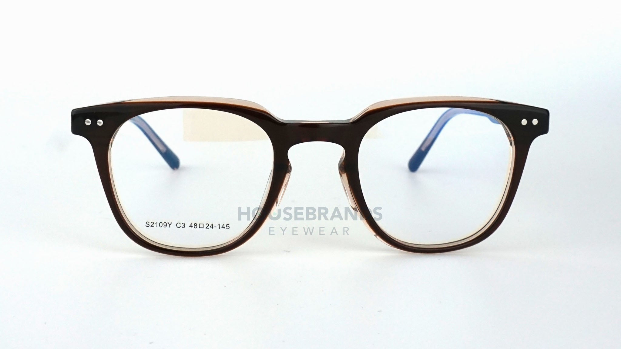 Gradient Brown Square Acetate Frames (S2109Y-C3)