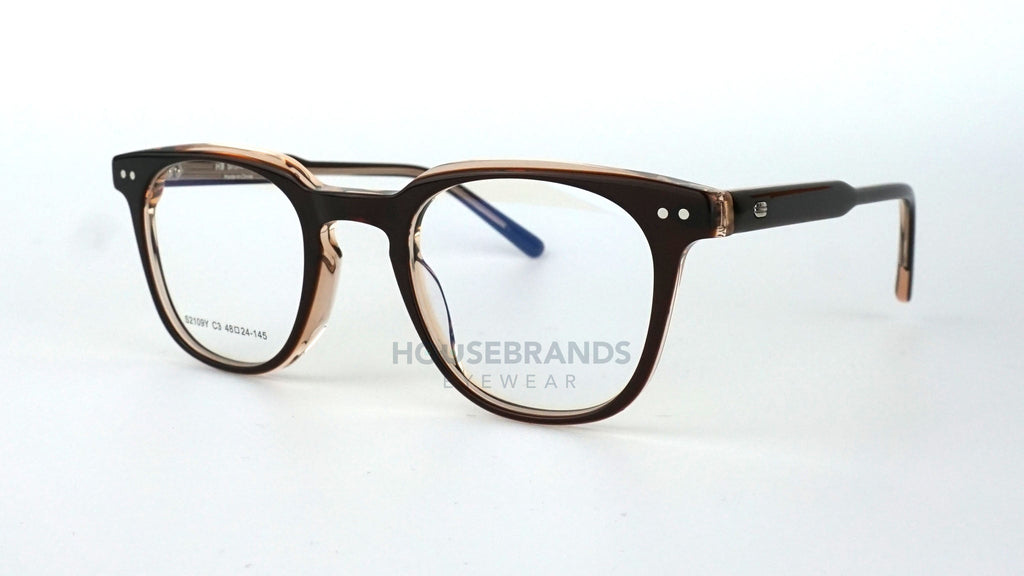 Gradient Brown Square Acetate Frames (S2109Y-C3)
