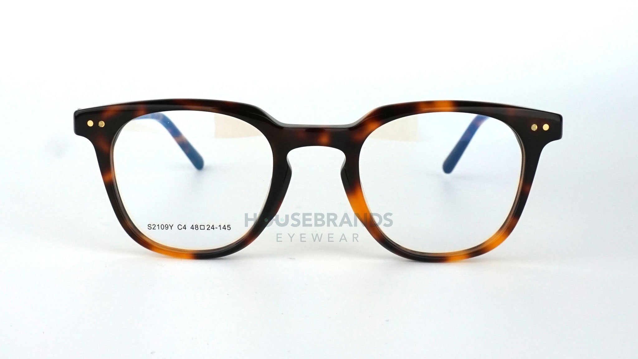 Rich Amber Tortoise Square Frames (S2109Y-C4)