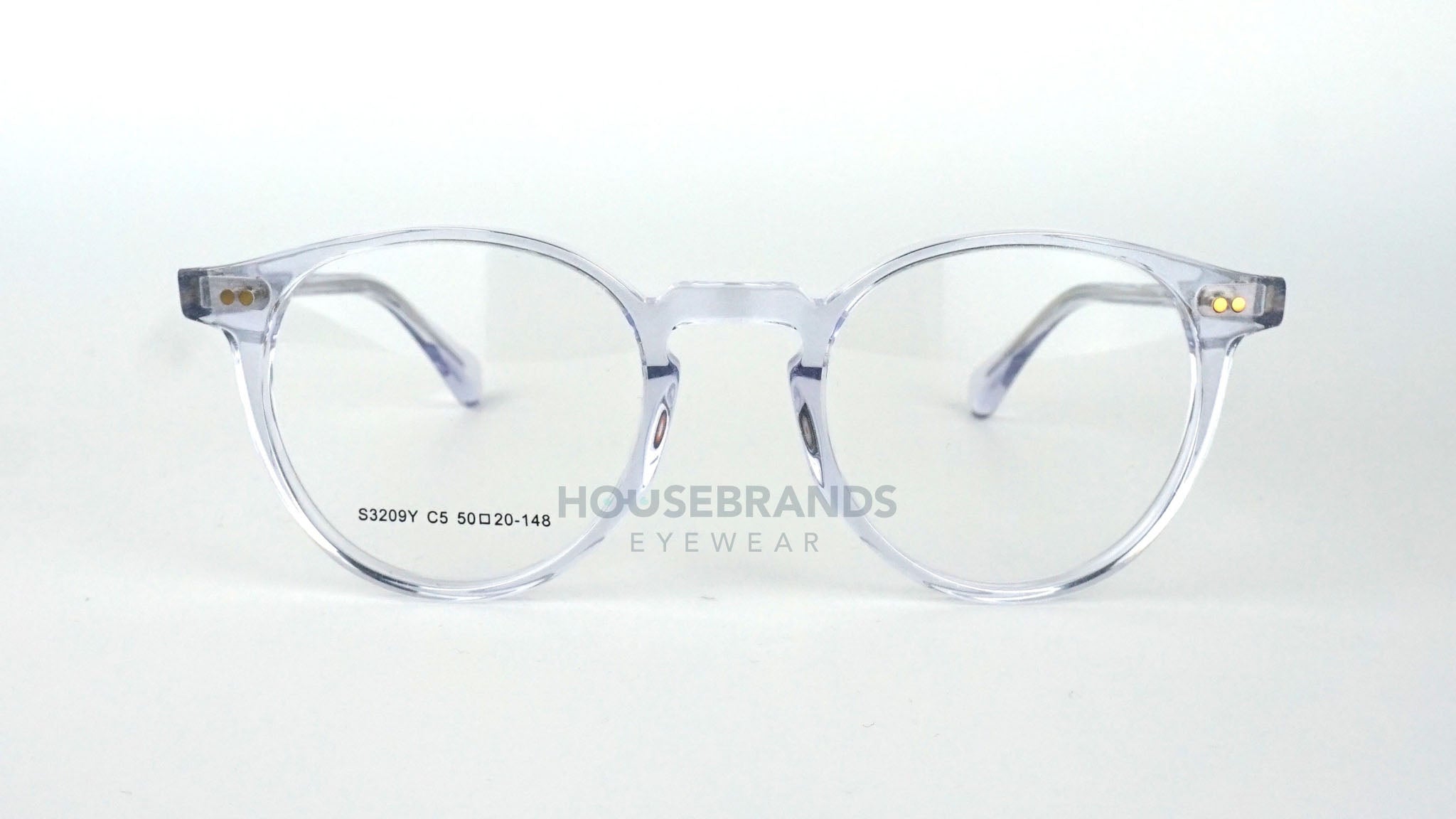 Crystal Clear Round Acetate Frames (S3209Y-C5)