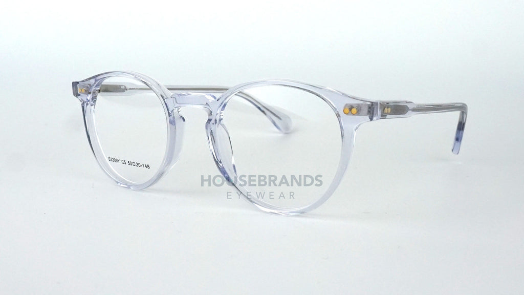 Crystal Clear Round Acetate Frames (S3209Y-C5)