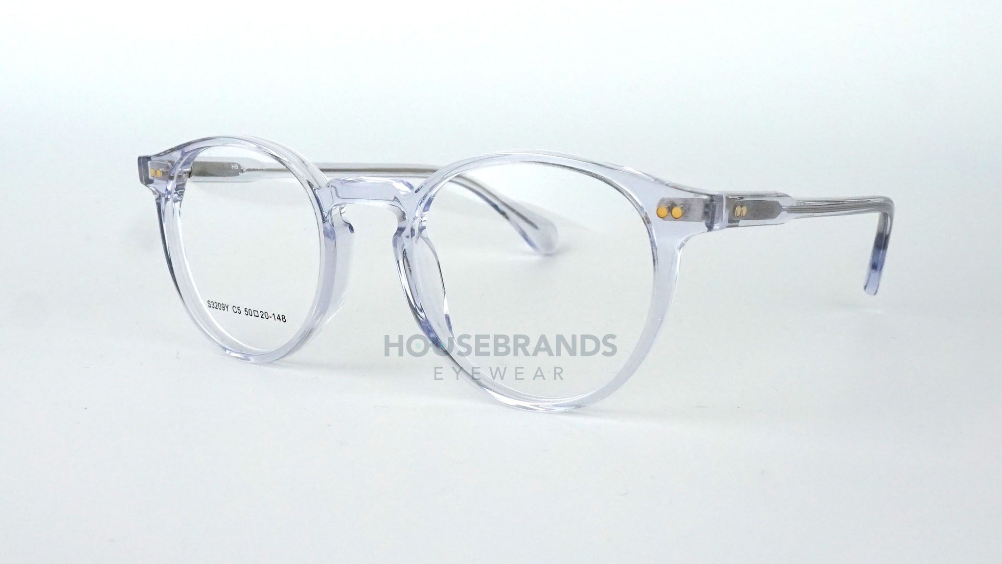 Crystal Clear Round Acetate Frames (S3209Y-C5)