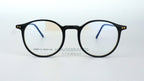 Black Round Metal Temple Eyeglasses (S3509Y-C1)
