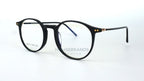 Black Round Metal Temple Eyeglasses (S3509Y-C1)