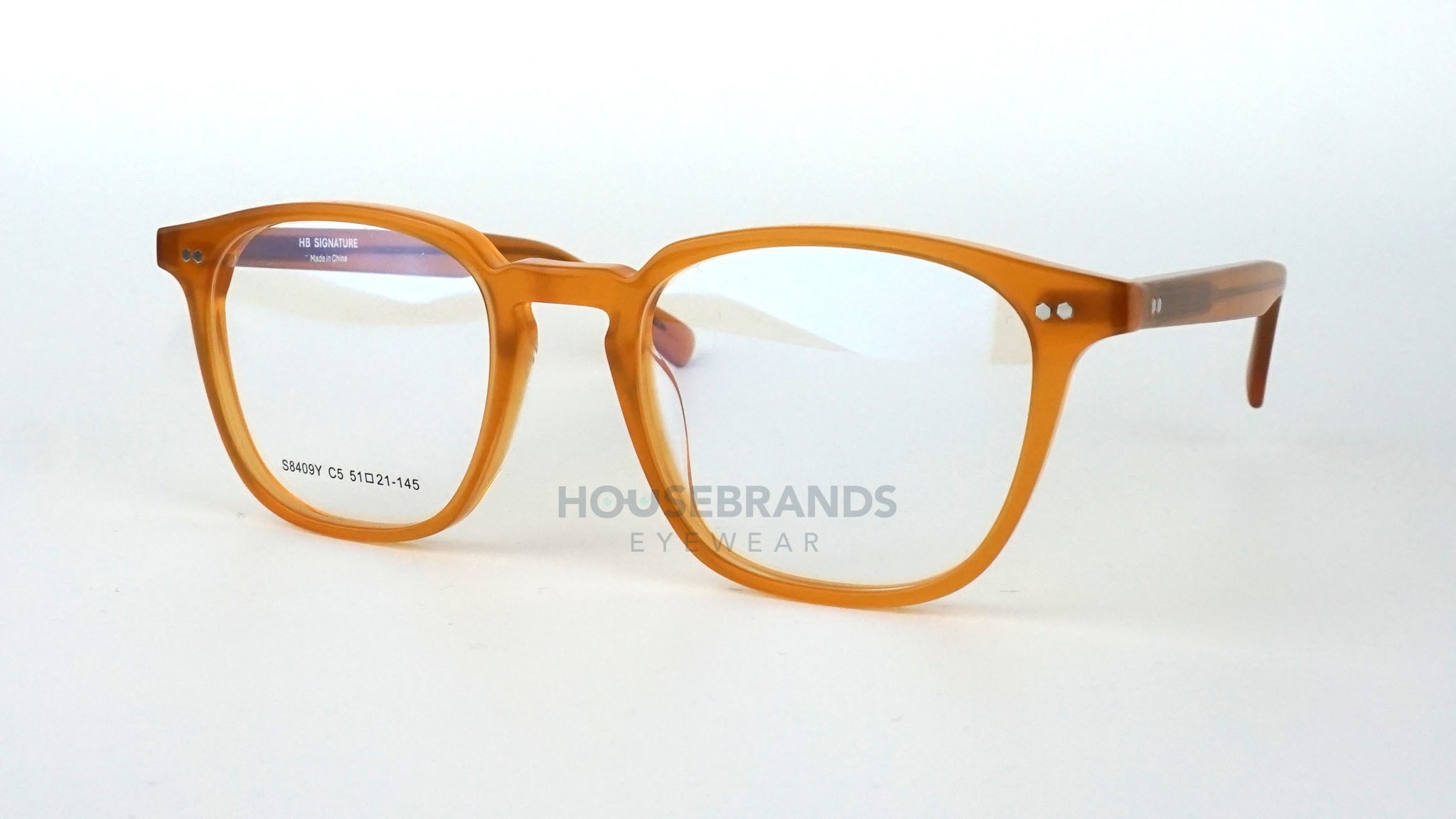 Honey Amber Geometric Square Frames (S8409Y-C5)