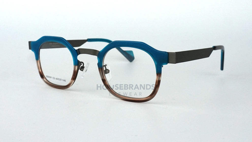 Black Matte Octagonal Geometric Eyeglasses (S9209Y-C3)