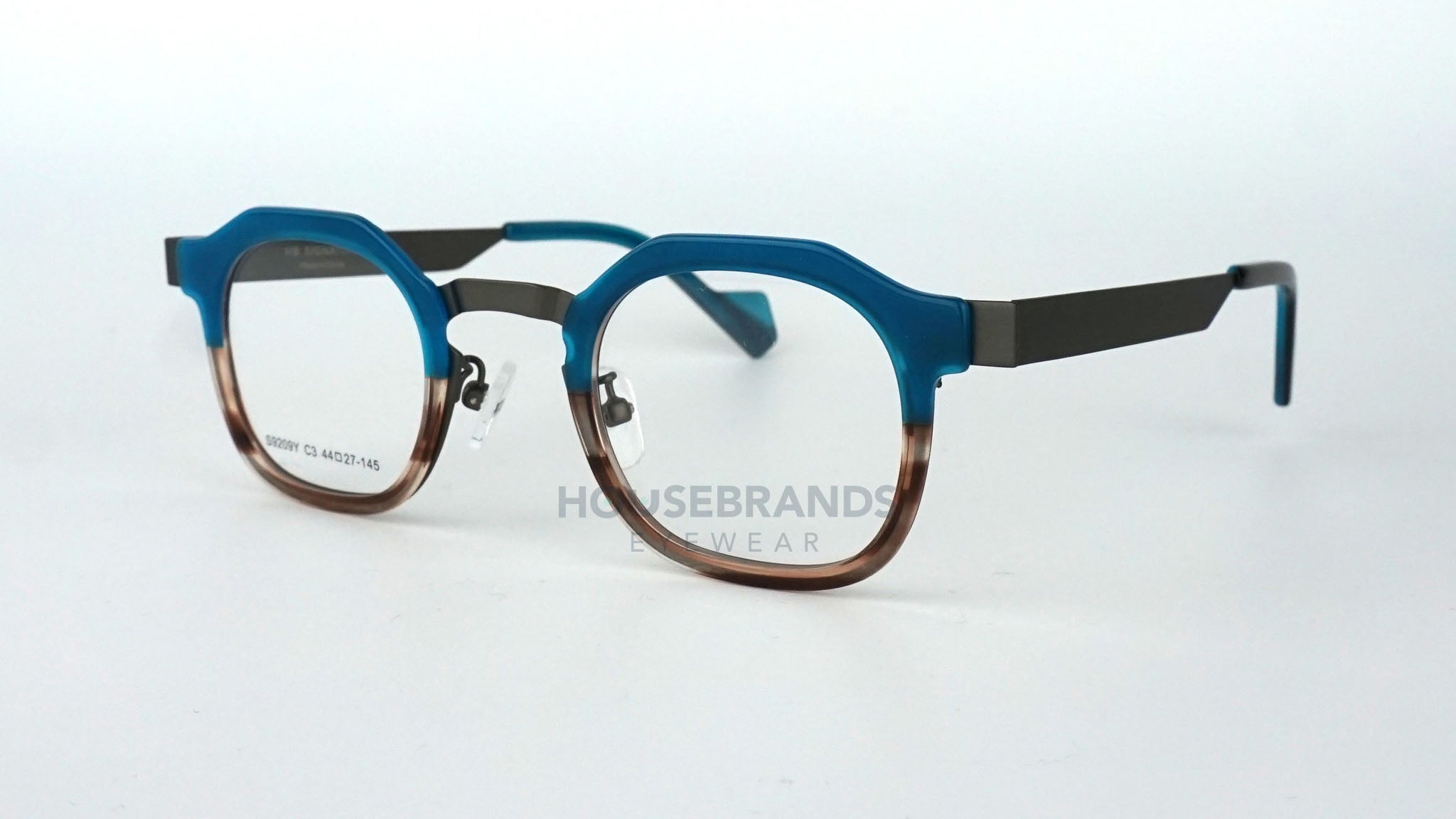 Black Matte Octagonal Geometric Eyeglasses (S9209Y-C3)